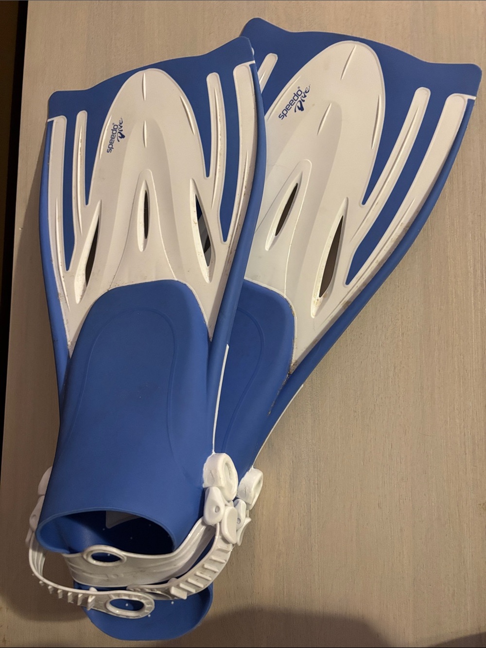 Speedo Blue and White Training Swim Fins